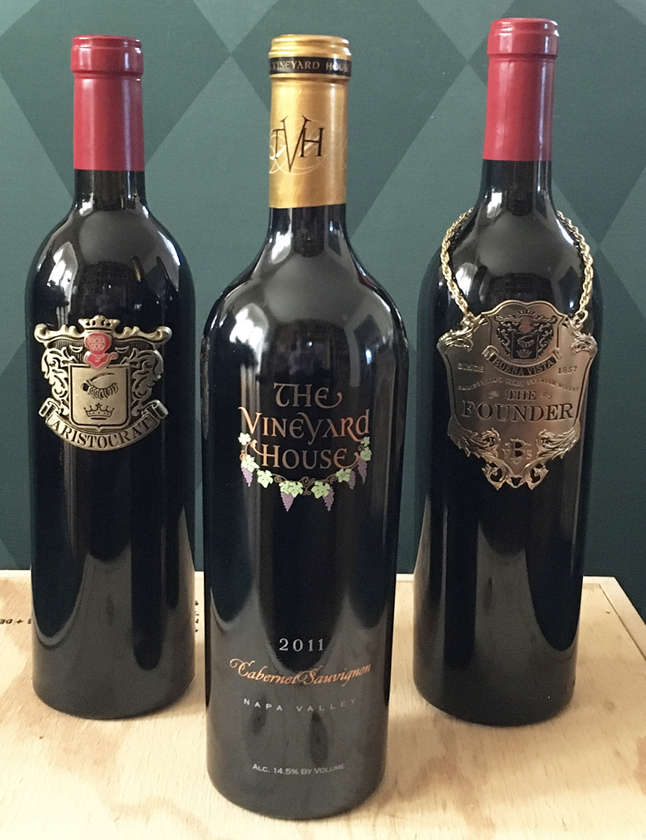 Three Reds from Vineyard House and Buena Vista wineries in CA