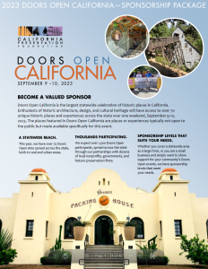 Doors Open California – Statewide Behind-the-Scenes Tours