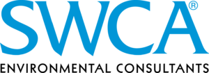 The logo for SWCA Environmental Consultants features large blue letters SWCA above smaller black text that reads ENVIRONMENTAL CONSULTANTS on a white background.