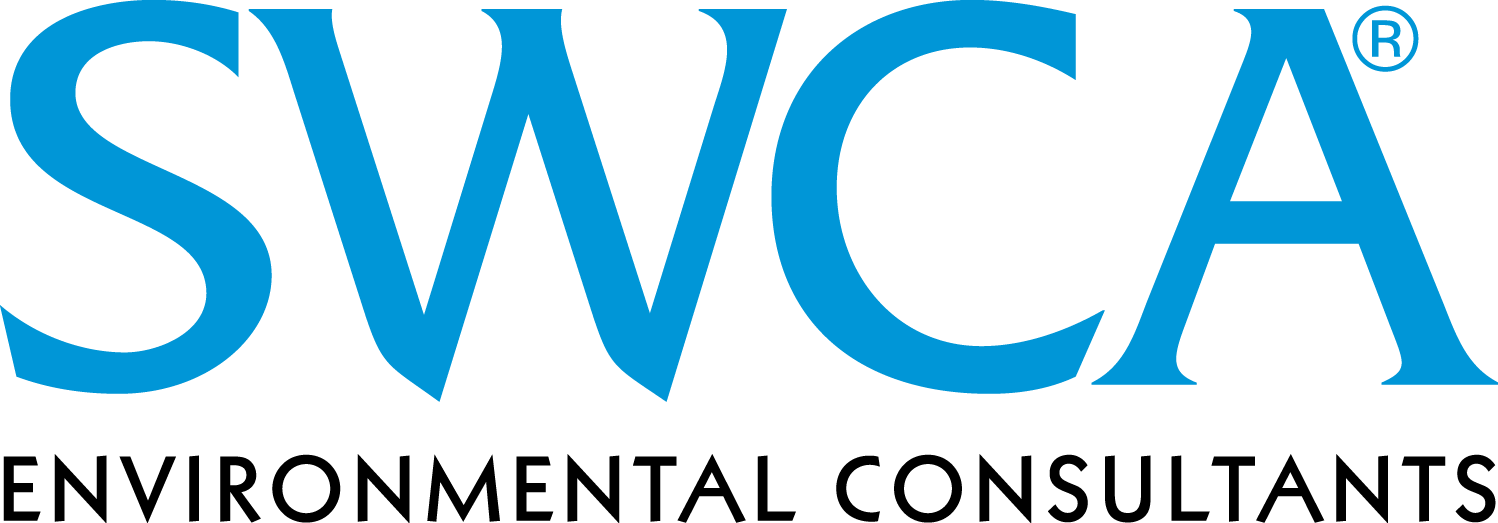 The logo for SWCA Environmental Consultants features large blue letters SWCA above smaller black text that reads ENVIRONMENTAL CONSULTANTS on a white background.
