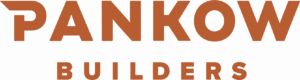 The logo features the word PANKOW in bold, uppercase, orange letters, with BUILDERS below in smaller, spaced-out orange capitals on a light background.