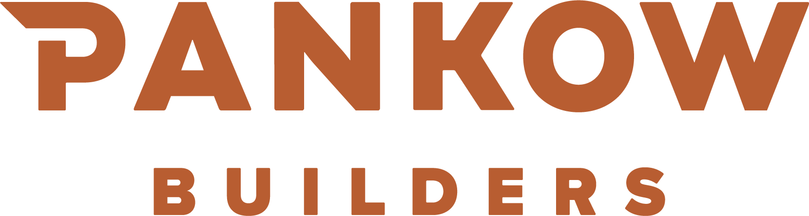 The logo features the word PANKOW in bold, uppercase, orange letters, with BUILDERS below in smaller, spaced-out orange capitals on a light background.