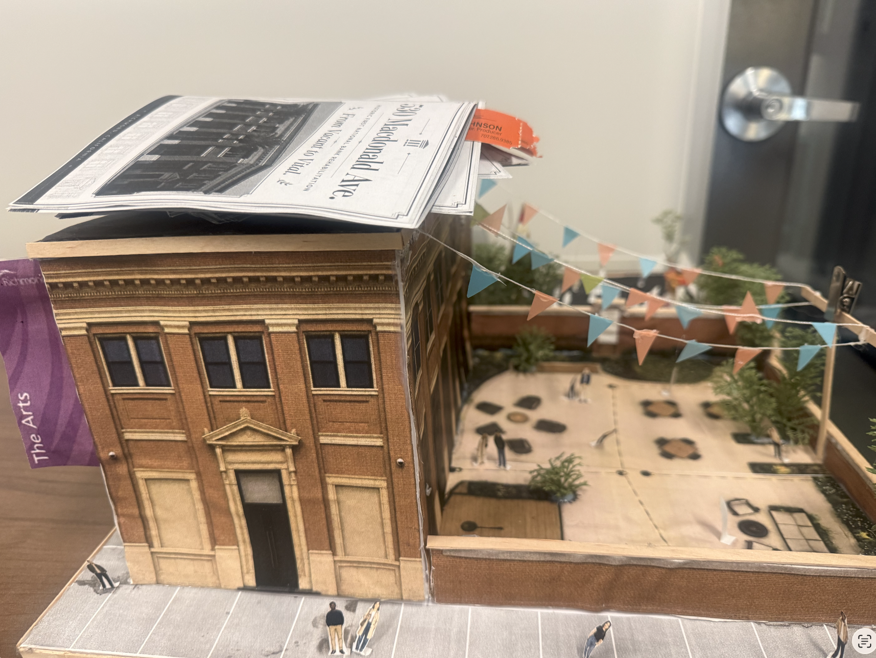 Architectural model showing proposed courtyard at 530 Macdonald Avenue